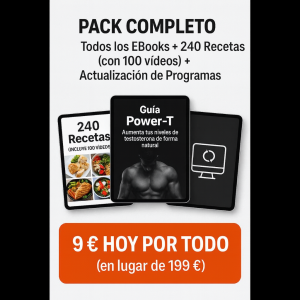 Pack Completo: Todos los eBooks + 240 Recetas (con 100 vídeos) + Actualización de Programas